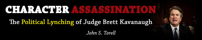 john s. torell, judge brett kavanaugh, character assassination, political lynching